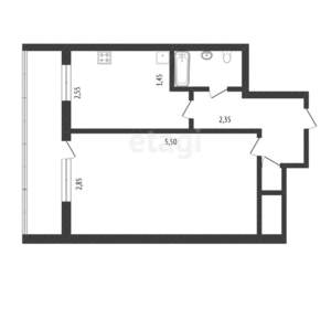 1-к квартира, вторичка, 33м2, 9/9 этаж
