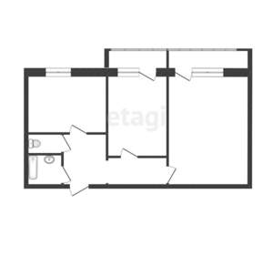 2-к квартира, вторичка, 59м2, 9/9 этаж