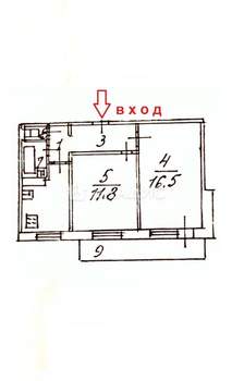 2-к квартира, вторичка, 45м2, 7/9 этаж