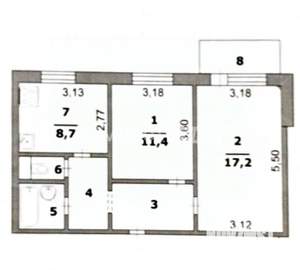 2-к квартира, вторичка, 51м2, 4/10 этаж