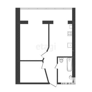 1-к квартира, вторичка, 45м2, 4/7 этаж