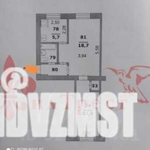 2-к квартира, вторичка, 44м2, 4/5 этаж