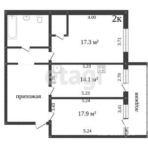 3-к квартира, вторичка, 79м2, 3/10 этаж