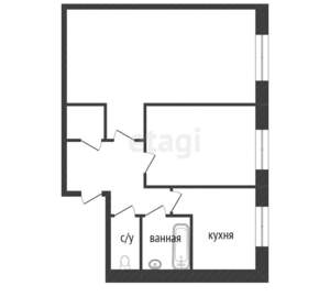 2-к квартира, вторичка, 45м2, 3/5 этаж