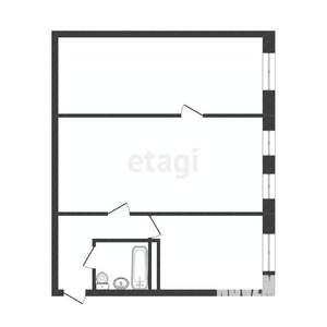 2-к квартира, вторичка, 57м2, 1/2 этаж
