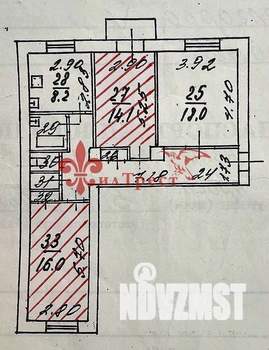 3-к квартира, вторичка, 79м2, 4/4 этаж