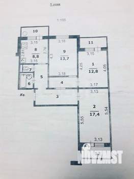 3-к квартира, вторичка, 76м2, 5/10 этаж