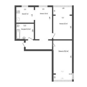 3-к квартира, вторичка, 77м2, 1/10 этаж