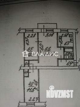3-к квартира, вторичка, 56м2, 4/5 этаж