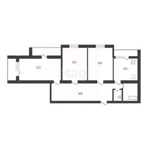 3-к квартира, вторичка, 100м2, 6/10 этаж
