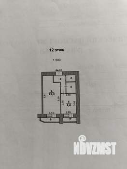 1-к квартира, вторичка, 38м2, 12/13 этаж