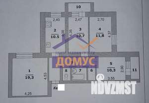 4-к квартира, вторичка, 77м2, 5/10 этаж