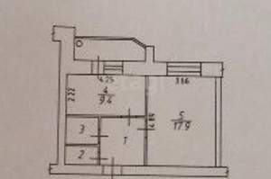 1-к квартира, вторичка, 38м2, 2/7 этаж