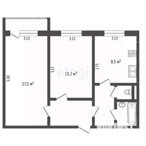 2-к квартира, вторичка, 51м2, 4/9 этаж