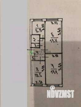 3-к квартира, вторичка, 61м2, 1/5 этаж