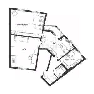 3-к квартира, вторичка, 105м2, 2/4 этаж