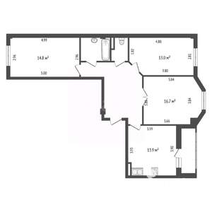3-к квартира, вторичка, 80м2, 6/8 этаж