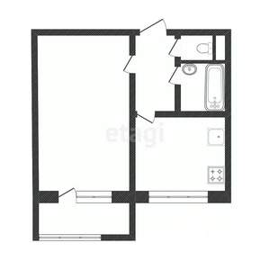 1-к квартира, вторичка, 34м2, 2/9 этаж