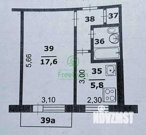 1-к квартира, вторичка, 30м2, 4/5 этаж