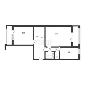 2-к квартира, вторичка, 57м2, 6/10 этаж