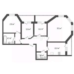 4-к квартира, вторичка, 131м2, 7/15 этаж