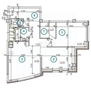 2-к квартира, вторичка, 71м2, 14/19 этаж