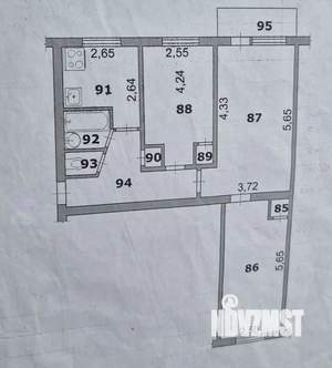 3-к квартира, вторичка, 60м2, 4/5 этаж