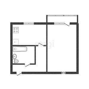 1-к квартира, вторичка, 31м2, 3/5 этаж