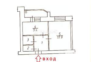 1-к квартира, вторичка, 38м2, 2/7 этаж