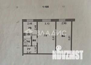 2-к квартира, вторичка, 44м2, 1/5 этаж