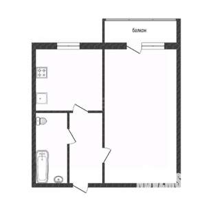 1-к квартира, вторичка, 31м2, 1/5 этаж