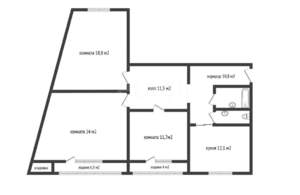 3-к квартира, вторичка, 100м2, 6/9 этаж