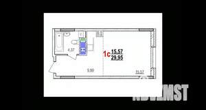 1-к квартира, вторичка, 30м2, 9/10 этаж