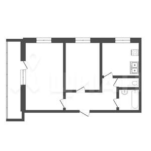 2-к квартира, вторичка, 53м2, 5/9 этаж