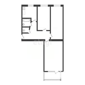 3-к квартира, вторичка, 60м2, 4/5 этаж