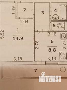 1-к квартира, вторичка, 34м2, 1/10 этаж