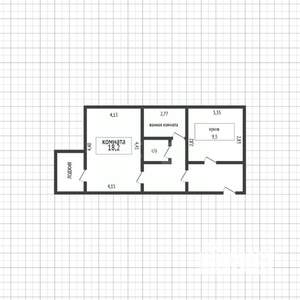 1-к квартира, вторичка, 43м2, 3/4 этаж
