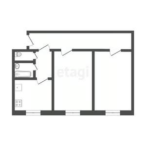 2-к квартира, вторичка, 57м2, 1/9 этаж