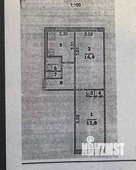 2-к квартира, вторичка, 43м2, 1/5 этаж