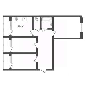 3-к квартира, вторичка, 85м2, 2/13 этаж