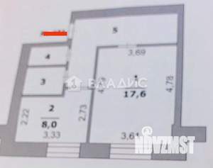 1-к квартира, вторичка, 42м2, 1/14 этаж