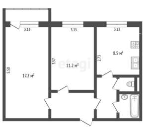 2-к квартира, вторичка, 51м2, 4/9 этаж