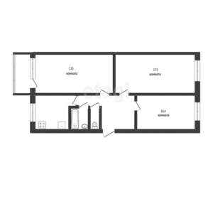 3-к квартира, вторичка, 62м2, 5/5 этаж