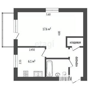 1-к квартира, вторичка, 31м2, 4/5 этаж