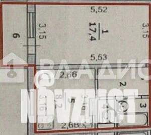 1-к квартира, вторичка, 33м2, 4/10 этаж