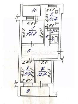 3-к квартира, вторичка, 81м2, 5/5 этаж