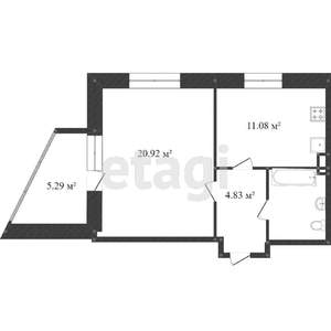 Студия квартира, вторичка, 28м2, 2/9 этаж