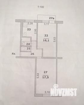 2-к квартира, вторичка, 48м2, 3/5 этаж