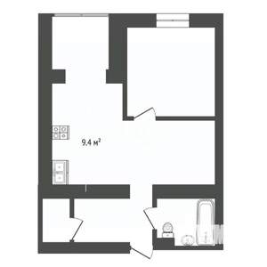 1-к квартира, вторичка, 42м2, 6/12 этаж