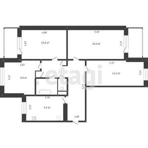 4-к квартира, вторичка, 74м2, 4/10 этаж